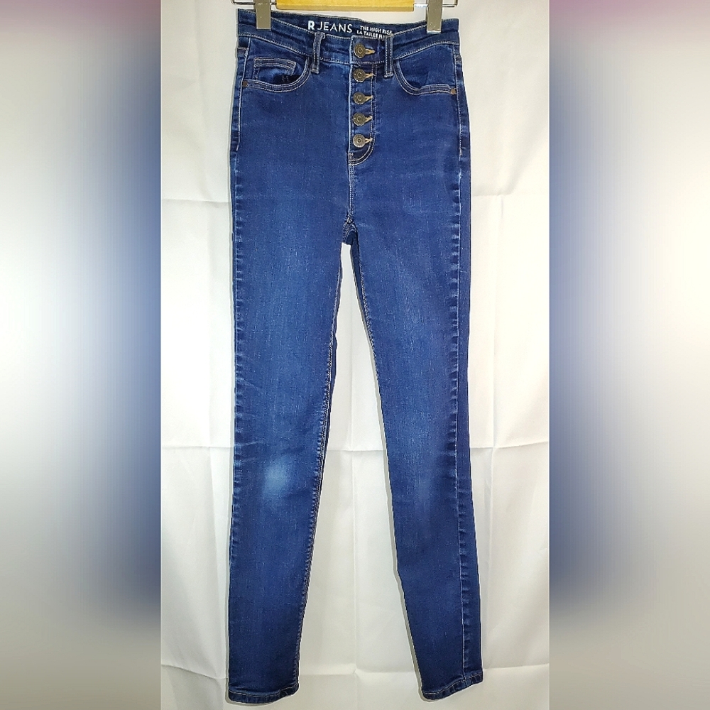 R Jeans High Rise, Medium Wash, Skinny Jeans - Size 24